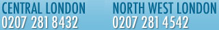 Central London - 0207 281 8432, North West London - 0207 281 4542