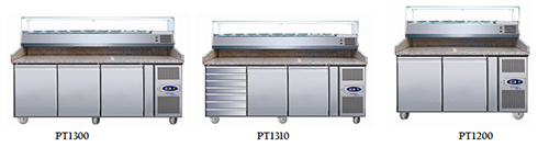 TEFCOLD PT RANGE GASTRONORM PREPERATION COUNTERS