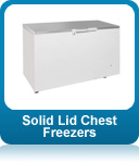 Solid lid chest freezers