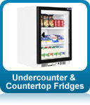 Undercounter glass door fridge