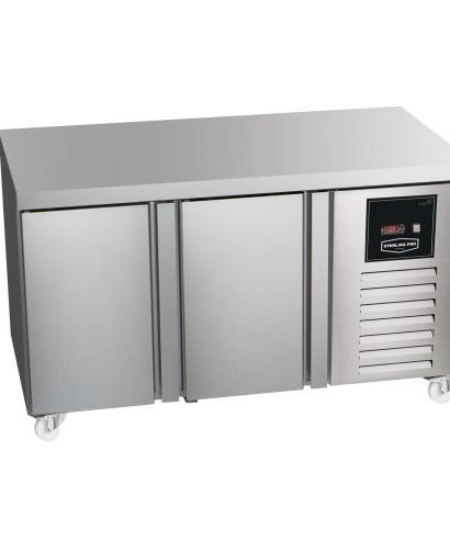 Sterling Pro Green SNI-7-135-20-NS 2 Door Counter Freezer Plain Top, 290 Litres
