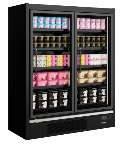 Glass Door Freezer-Galaxy+ GPF2D Black